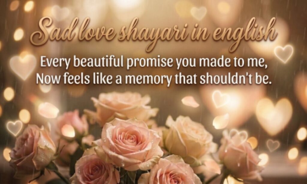 Sad love shayari in english