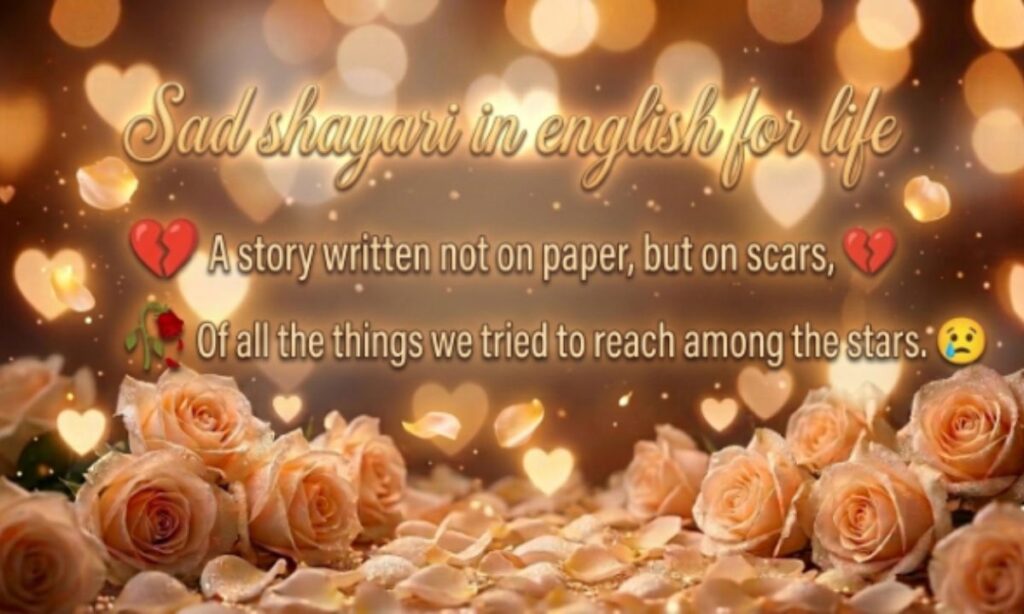 Sad shayari in english for life
